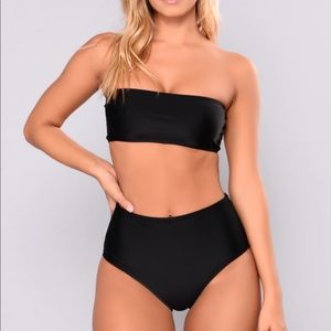 Black high waisted bikini